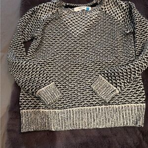 Sparrow Black & White Marled Crew Neck Sweater from Anthropologie.